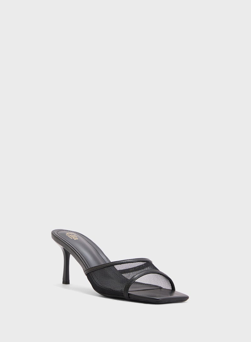 ELLA Mesh Heeled Mule  - Image 2