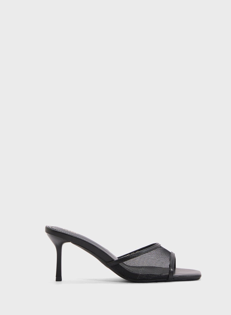 ELLA Mesh Heeled Mule  - Image 1
