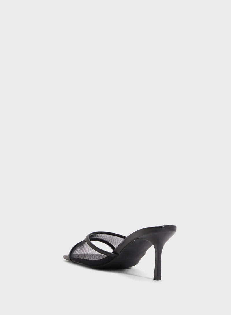 ELLA Mesh Heeled Mule
