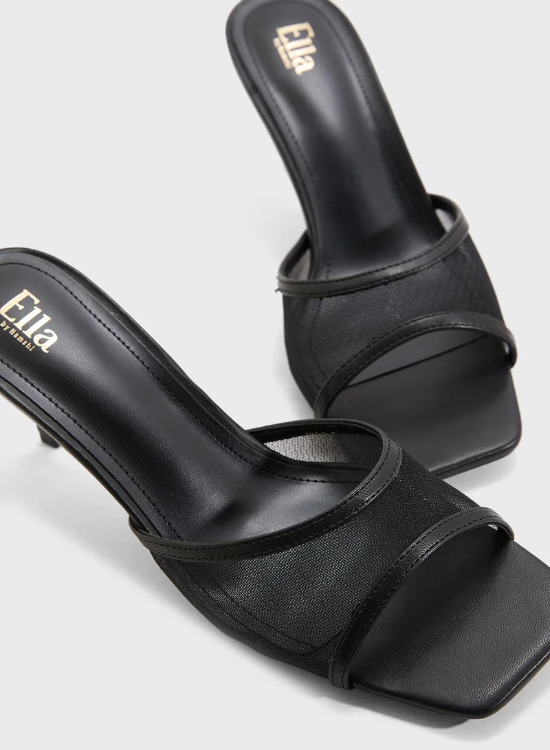 ELLA Mesh Heeled Mule