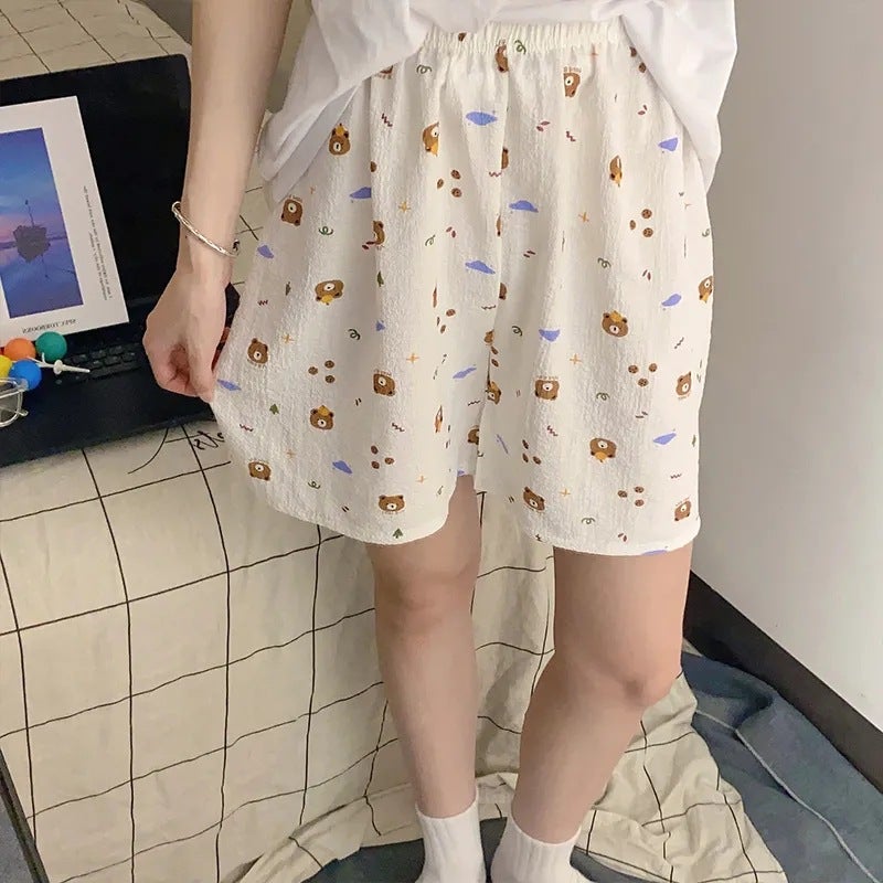 Baby'S Cotton Comfortable Summer Pajama Pants Women'S Sweet Printed Shorts Home Pants Loose Casual Outwear Walking Pants - Image 5