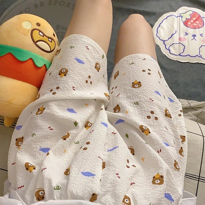 Baby'S Cotton Comfortable Summer Pajama Pants Women'S Sweet Printed Shorts Home Pants Loose Casual Outwear Walking Pants - Image 4