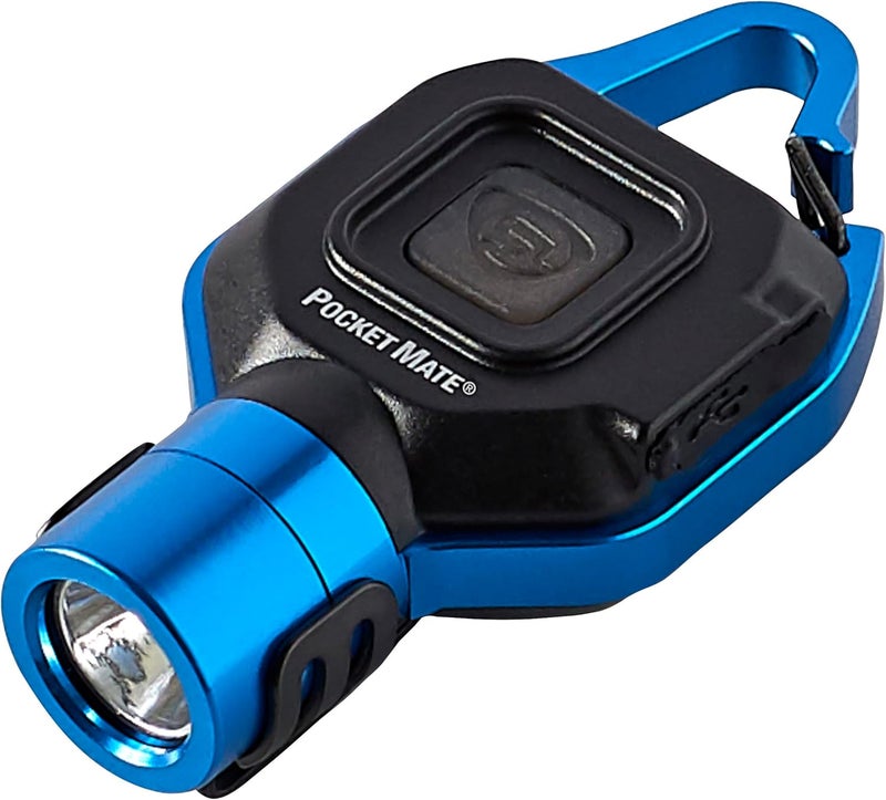 Streamlight 73302 Pocket Mate 325-Lumen Pocket Keychain/Clip-on USB Rechargeable Flashlight, Blue - Image 1