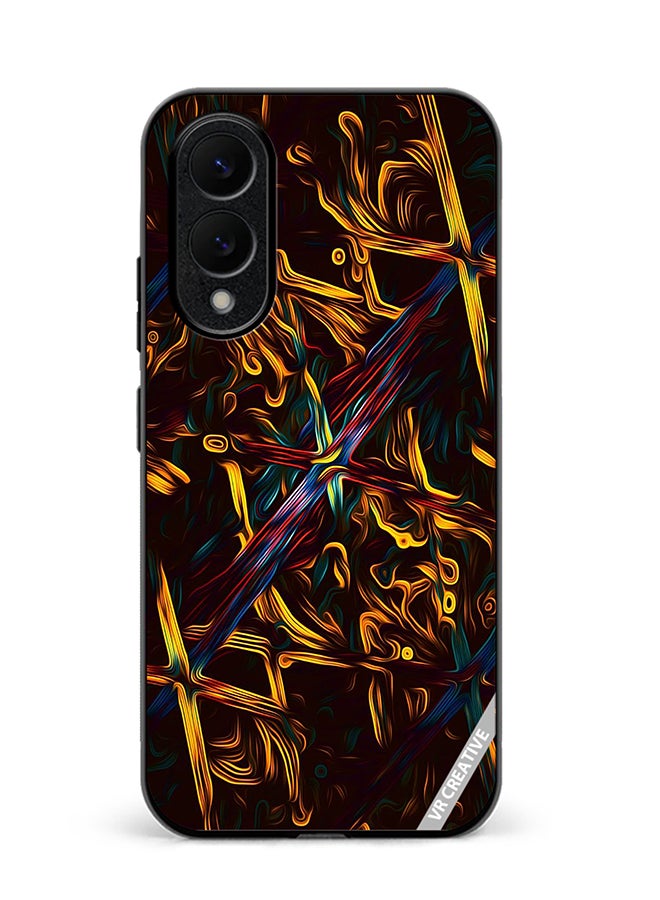Protective Case Cover For Samsung Galaxy S25 Edge Abstract Design Multicolour