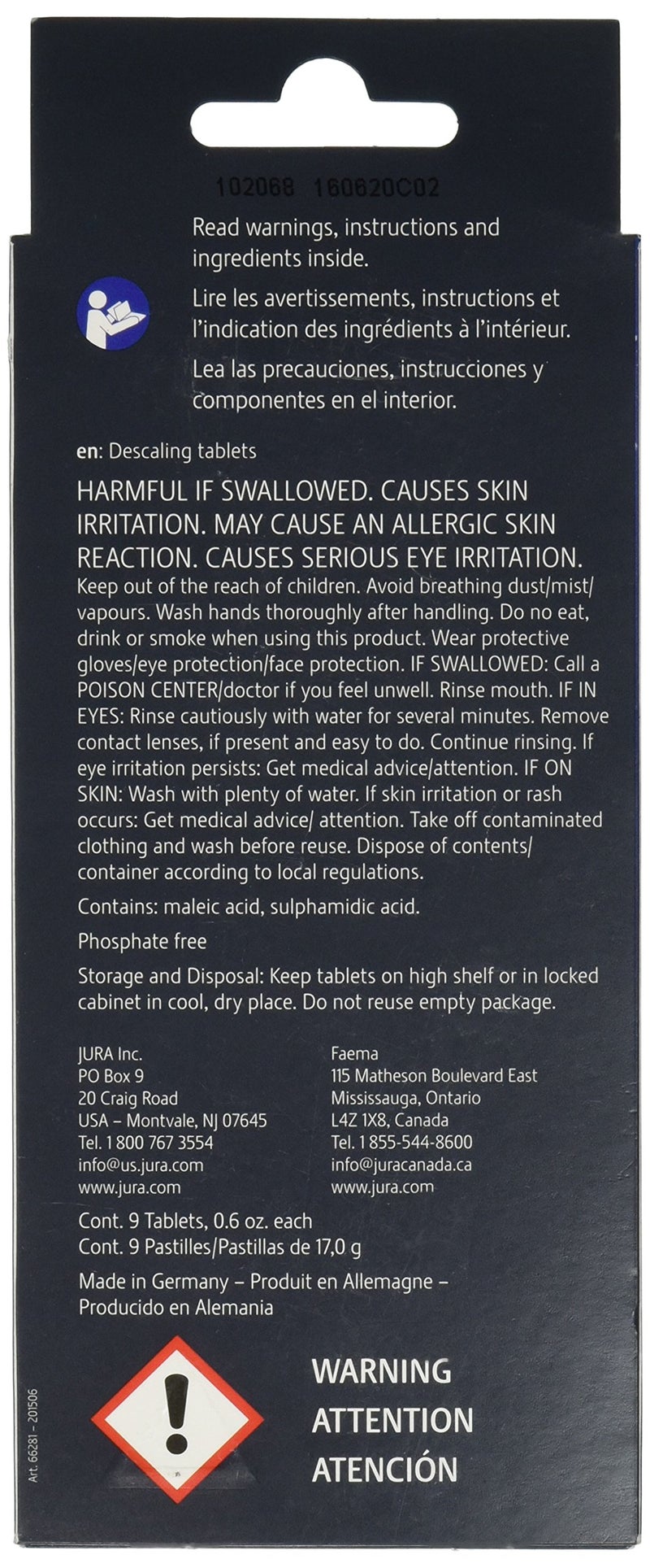 Jura 66281 Decalcifying/Descaling Tablets (9 tablets) 3 Count (Pack of 3) - Image 2