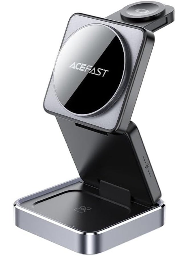 ACEFAST E20 3-in-1 Wireless Charging Station for iPhone, Apple Watch & AirPods – Fast Wireless Charger Dock Stand for Desk, Nightstand, Charging Holder Compatible with iPhone 15/14/13/12/11, AirPods Pro, iWatch Series - Image 1