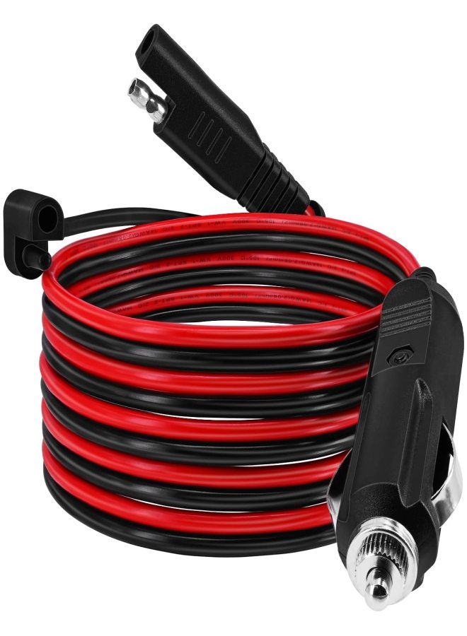 150cm 12V SAE to Lighter plug Extension Cable Heavy Duty Cord with Quick Release Adapter Car Charge cable LED Light - Image 1