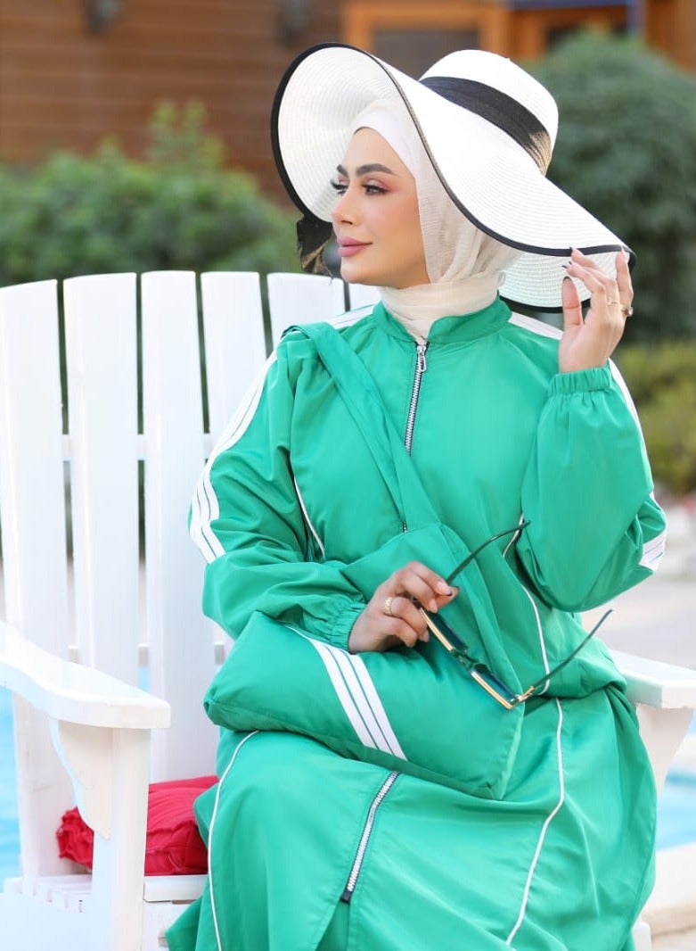 DAMAS COLLECTION 3 piece swimming suit for women muslim water proof long-islamic swimming suit for women-muslim swimming suit for women full body with bag-muslim swimwear - Image 2