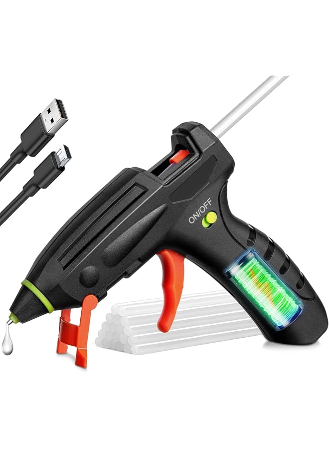 erorex Cordless Hot Glue Gun With 20 Glue Sticks Rechargeable Fast Preheating For Diy Crafts Gift Wrapping And Home Repairs - Image 1