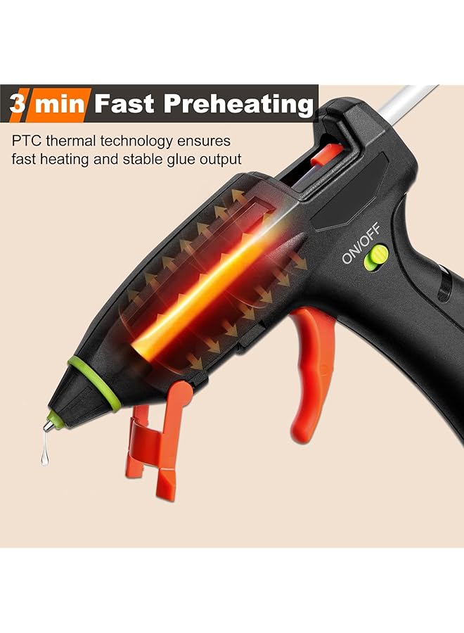 erorex Cordless Hot Glue Gun With 20 Glue Sticks Rechargeable Fast Preheating For Diy Crafts Gift Wrapping And Home Repairs - Image 4
