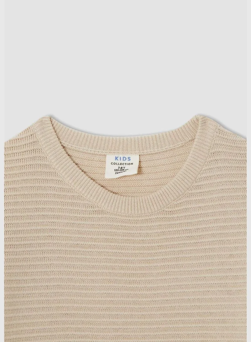 DeFacto Slim Fit Long Sleeve Crew Neck Knit Sweater
