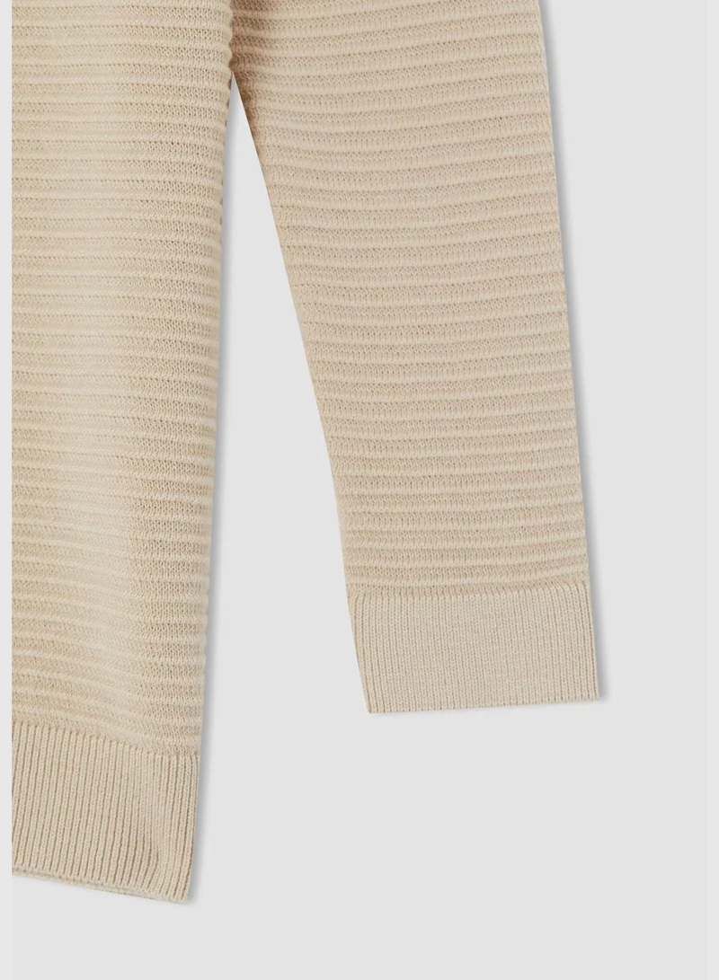 DeFacto Slim Fit Long Sleeve Crew Neck Knit Sweater