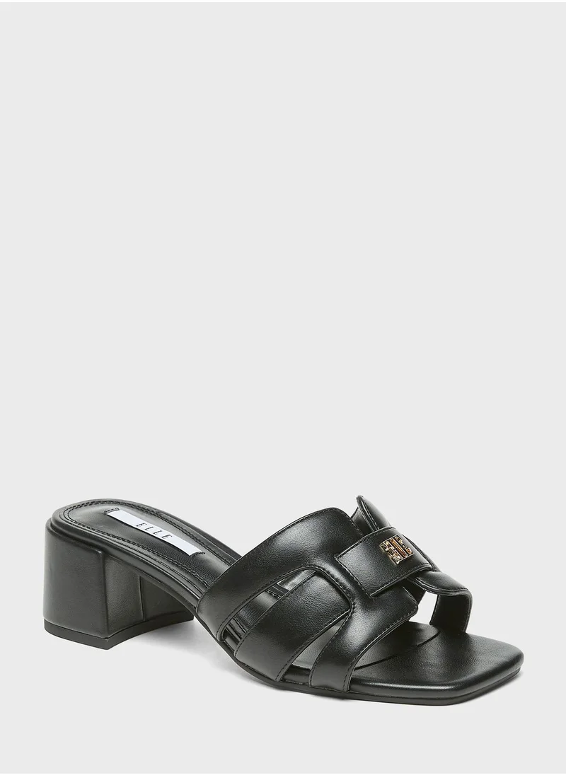 ايل Multi Strap Block Heel Sandals