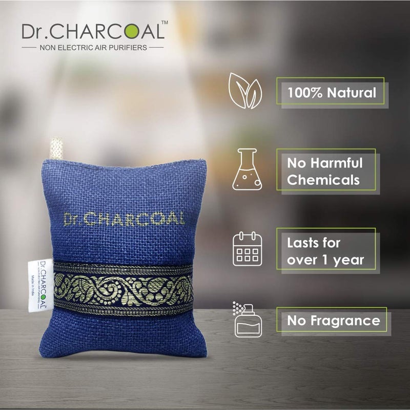 Dr. CHARCOAL Dr CHARCOAL Non Electric Air Purifier Deodorizer And Dehumidifier For Home Office Living Room Kids Room Bedroom Pet Areas 500G Pack Of 3 Classic Neel Granule - Image 3