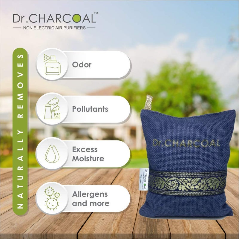 Dr. CHARCOAL Dr CHARCOAL Non Electric Air Purifier Deodorizer And Dehumidifier For Home Office Living Room Kids Room Bedroom Pet Areas 500G Pack Of 3 Classic Neel Granule - Image 2