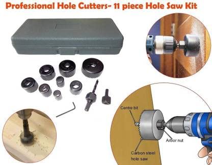 SAYKHUS 11 In 1 Metal Alloys Wood Hole Saw Set 11 In 1 Metal Alloys Wood Hole Saw Set 1964mm Rotary Bit Set 8 Bits - Image 4