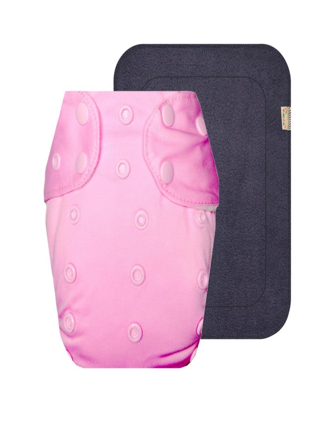 Dumbledo Premium Cloth Diaper with Black Insert (Pack of 1) | Soft & Gentle | 6-Layer Absorbent Pad | Quick Dry | Everyday Diapering Essential | 3 Months - 3 Years | Unisex Baby