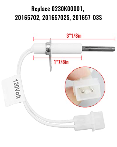AUGREX 201657-03S Furnace Hot Surface Ignitor 120V Nitride Lgniter Fit for Goodman Amana Janitrol Replace 20165703 201657-03 0230K00001 601TB-1142 IGN02004 B1401015S B1401018S AP4514330 0130F00008S 20165702 - Image 3