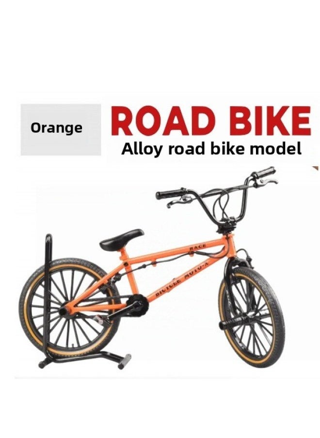 Generic Special 1:10 Alloy Bicycle Model Simulation Station Wagon Mini Stunt Car Ornaments Collection Toys-Color:No. 4 Bent Handlebar Racing Yellow [e-commerce Box] 20*6*14  - Image 5