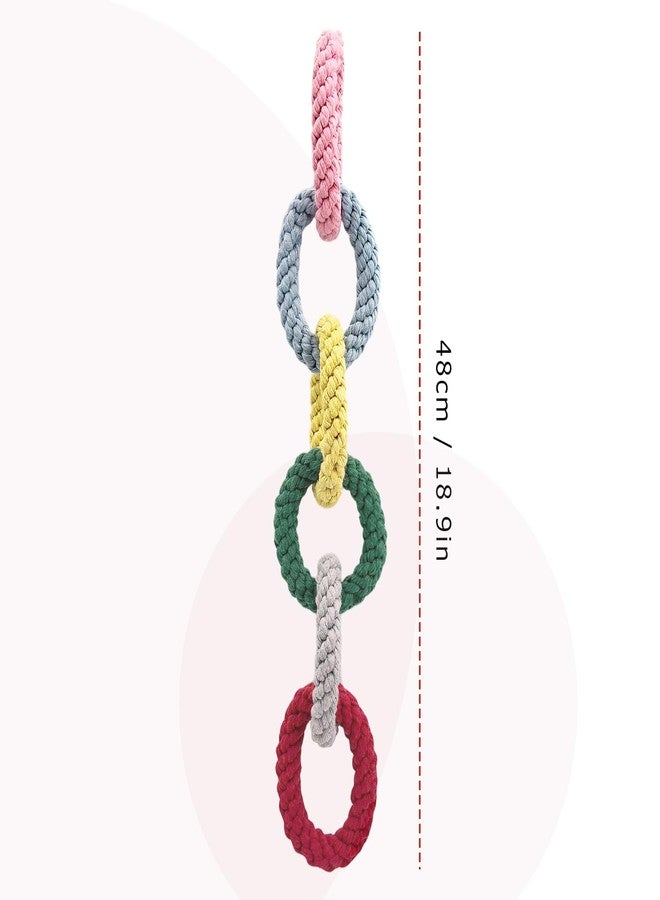 Obantrsz Sugar Glider Toys, Cotton Rope Climbing Rings - Hanging Exercise Toy for Sugar Gliders, Rats, Squirrels, Birds & Small Pets, Cage Accessories for Small Animal Enrichment - Image 2