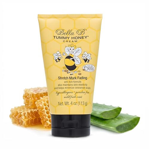 BELLA B NATURALS Tummy Honey Cream 4oz - Bella B Tummy Cream For Fading Stretch Marks - Pregnancy Cream To Prevent Stretch Marks - Stretch Marks Cream For Pregnancy - Pregnancy Stretch Mark Prevention - Image 1
