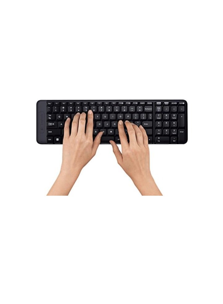 Logitech MK220 Compact Wireless Keyboard and Mouse Combo for Windows, 2.4 GHz Wireless with Unifying USB-Receiver, Wireless Mouse, 24 Month Battery Life, PC/Laptop, QWERTY UK English Layout - Black  - Image 2