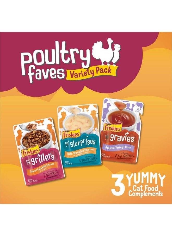فريسكس مجموعة متنوعة من أطعمة القطط من Purina Friskies Poultry Faves Lickable Gravy - 8 قطع (عبوة من قطعة واحدة)  - Image 2