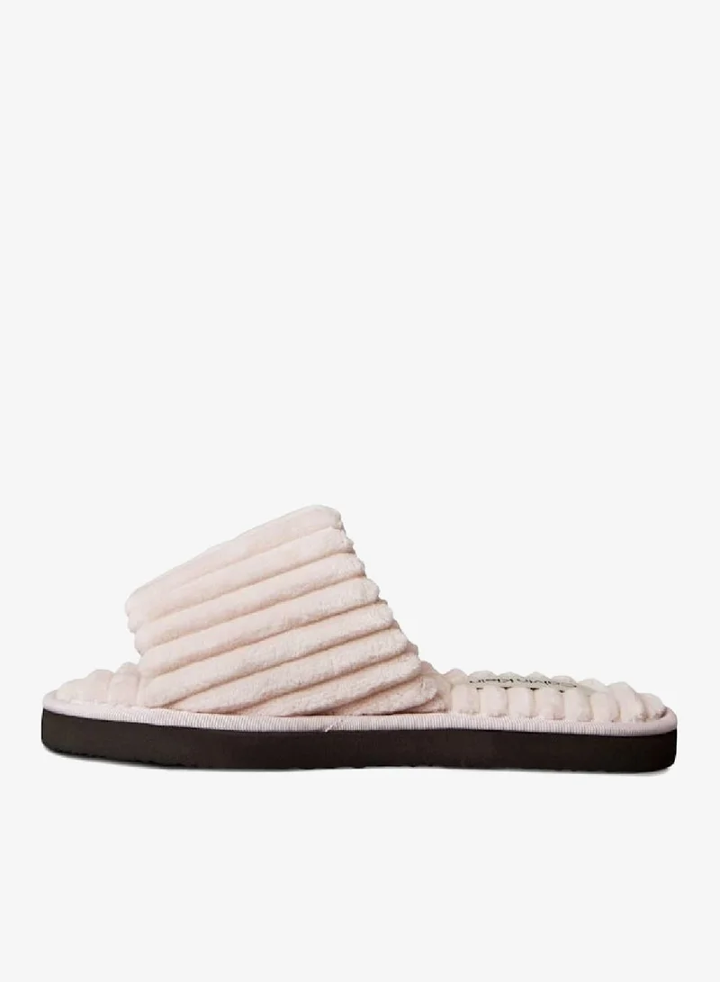 Calvin Klein Jeans Hushed Pink Soft Padded Corduroy Slippers for Women | Best Price UAE