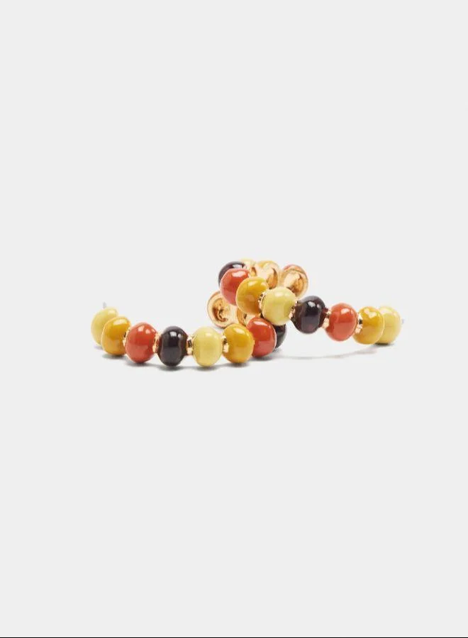 PARFOIS Multicolour Open hoop earrings with enamel for Women | Best Price UAE