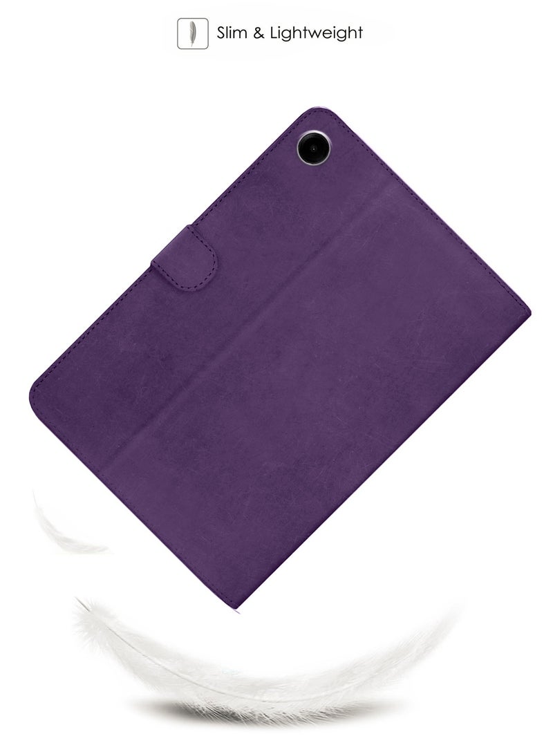 Wtech PU Leather Magnetic Closure Flip Case Cover For Samsung Galaxy Tab A9+ / A9 Plus 5G 2023 X210 X215 X216 11.0 Purple - Image 2