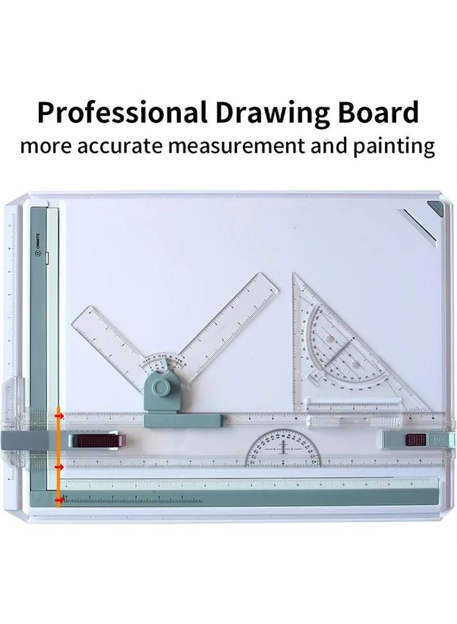 لوح أبيض A3 محمول مع مسطرة شفافة متعددة الوظائف متري - Image 4