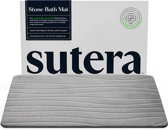 STONE BATH MAT DIATOMACEOUS EARTH SHOWER MAT NONSLIP SUPER ABSORBENT QUICK DRYING BATHROOM FLOOR MAT NATURAL EASY TO CLEAN 235 X 15 GRANITE