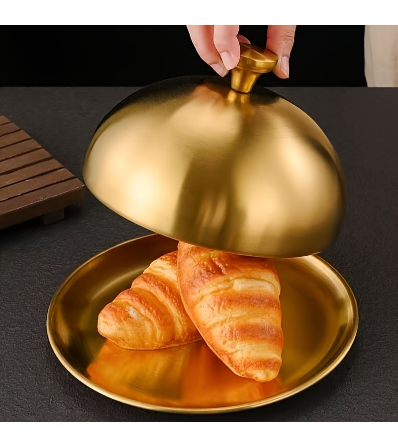Silvery 20cm Steak Cover For Teppanyaki Restaurant Home Picnic Banquet - Image 4