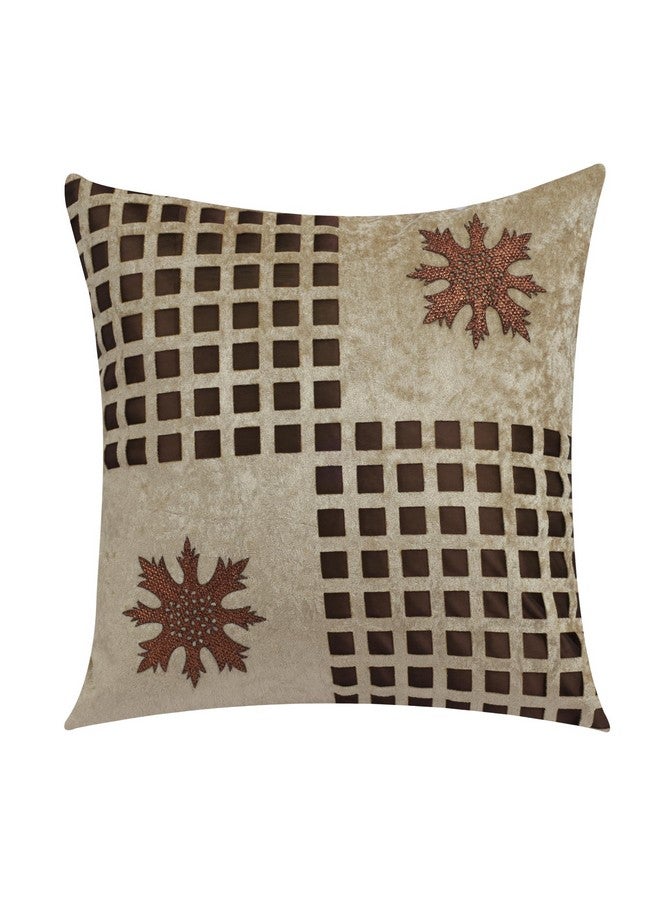 JDX Flower Fancy Cushion Cover Set for Living Room and Sofa, 8049_Beige - Image 5
