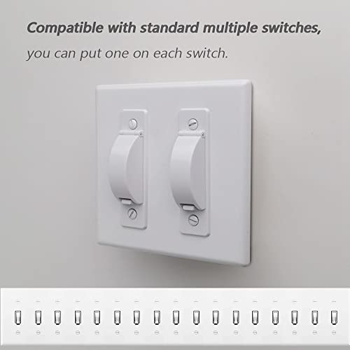 ILIVABLE Wall Switch Guard, ILIVABLE Childproof Light Switch Plate Covers Protects Your Circuits from being Accidentally Turned On or Off by Children and Adults (White, 2 Pack) - Image 4