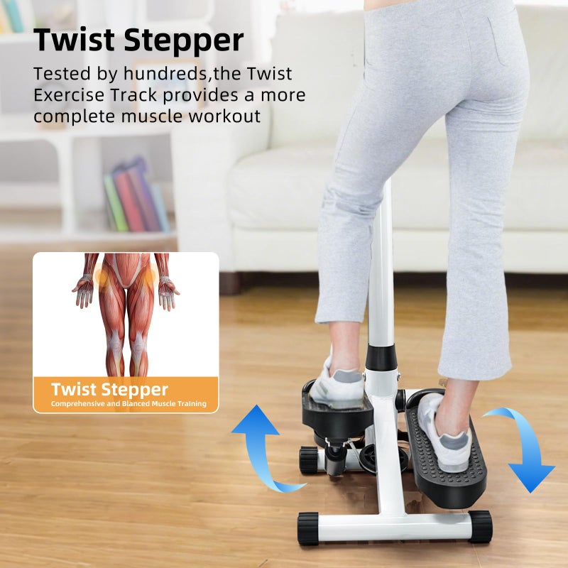 RORALA Stepper for Exercise at Home, Adjustable Tension and Handlebar, 300LBS MAX Weight Capacity with Resistance Bands, Stair Stepper Fitness Equipment for Women Men Daily Cardio Workout - Image 5