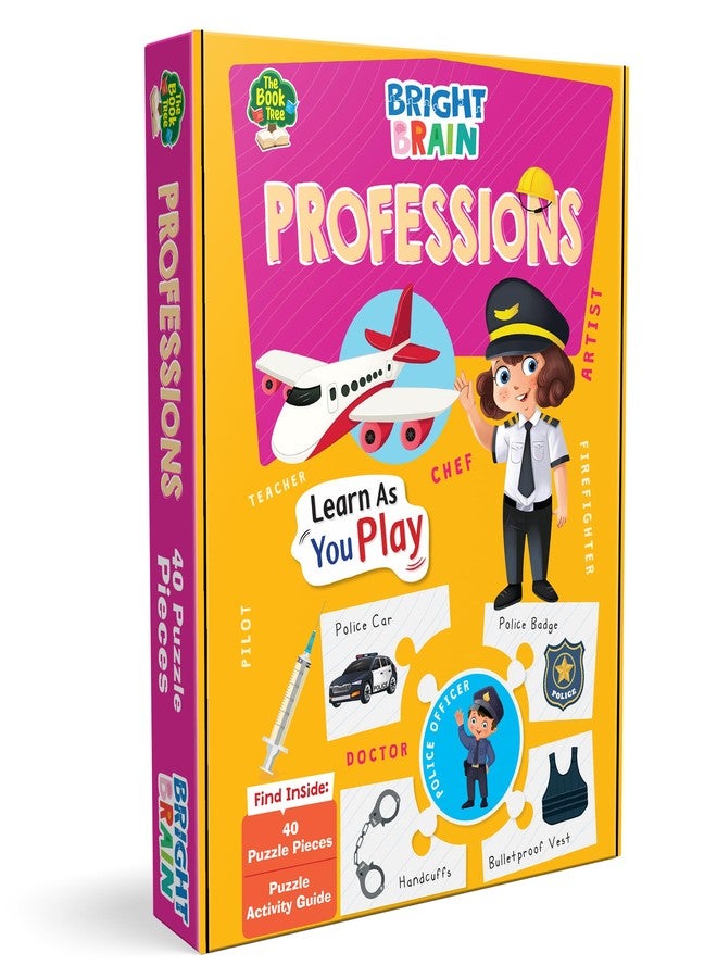 The Book Tree Bright Brain Professions Puzzle - Discover & Match 40 Profession Pieces – Fun Educational Toy for Kids Age 3+ - Gift Box by Majestic Book Club - Image 3