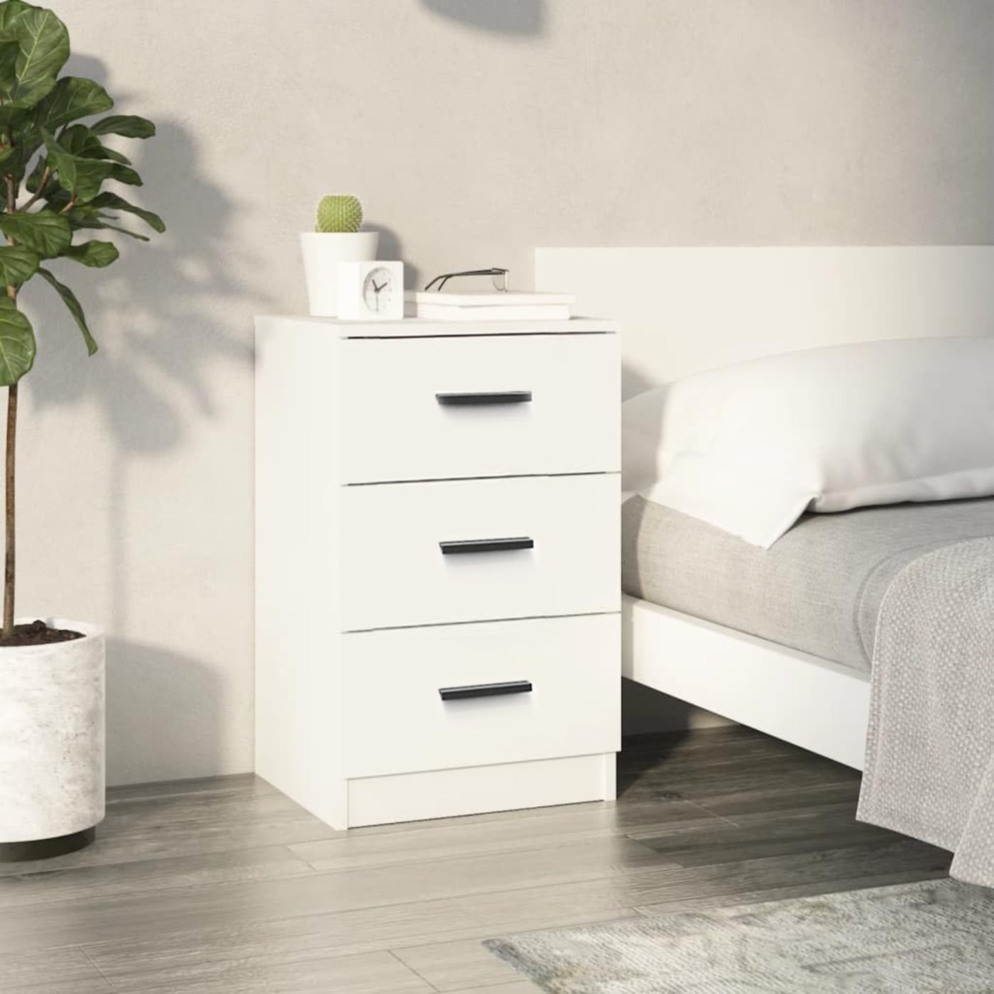 Modern MDF nightstand - Height 70 cm - Width 40 cm - Depth 36 cm, from Furniture Store.