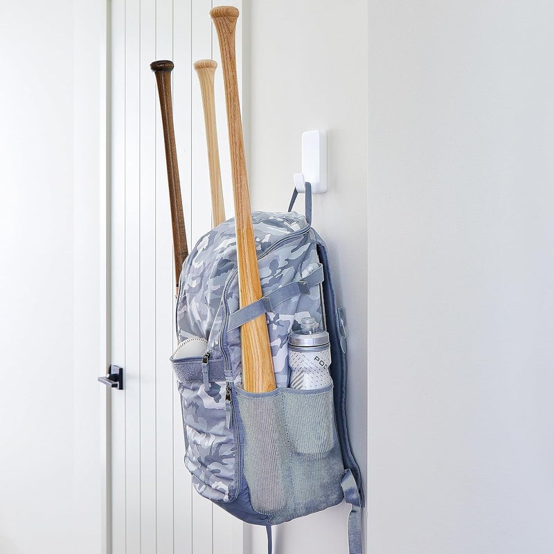 Command Utility Hook, X-Large for Heavyweight - 1 Hook in White and 3 Adhesive Strips for Indoor and Other Items up to 6.8 kg - No Nails, No Holes, No Drilling - Image 3