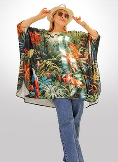 Zmurud Autumn poncho - printed  - Image 1