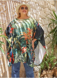 Zmurud Autumn poncho - printed  - Image 3