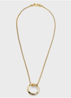 Casual Pave Ring Necklace