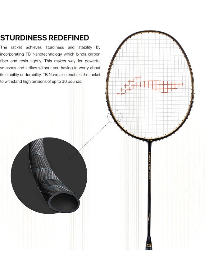 Li-Ning Wind Lite Stealth Carbon Fibre Strung Badminton Racket with Free Full Cover (Powered By Windstorm) - Image 4