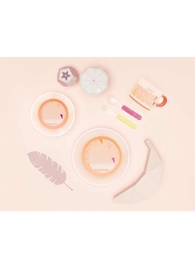 babymoov - Anti-Slip Feeding Set In Peach- 5 Sets, Equipped With A Non-Slip Base, Easy To Clean, Suitable For 0 Month And Above - Image 1