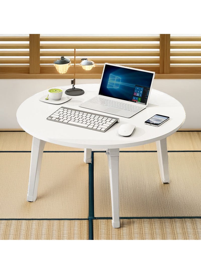 AUTOYSUR طاولة صغيرة قابلة للطي وطاولة قهوة قابلة للطي بجانب السرير ومكتب كمبيوتر لا يتطلب تجميعًا مناسب لنافذة الخليج وحصير التاتامي وغرفة الشاي والشرفة وغرفة المعيشة في الهواء الطلق 60*60*36 سم - Image 3