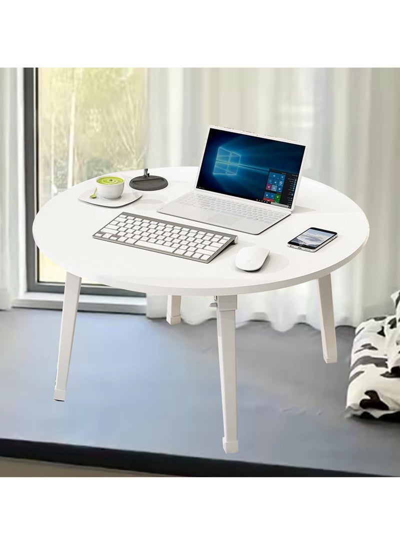 AUTOYSUR طاولة صغيرة قابلة للطي وطاولة قهوة قابلة للطي بجانب السرير ومكتب كمبيوتر لا يتطلب تجميعًا مناسب لنافذة الخليج وحصير التاتامي وغرفة الشاي والشرفة وغرفة المعيشة في الهواء الطلق 60*60*36 سم - Image 5