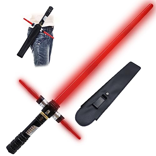 ANNDOFY Light Up Saber for Kids Red Light Swords with FX Sound Expandable Light Swords Set for Galaxy War Fighter Warriors Halloween Dress Up Party Christmas Birthday Present - Image 1
