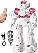 KingsDragon RC Robot Toys for Kids Gesture  Sensing Remote Control Robot for Age 3 4 5 6 7 8 Year Old Boys Girls Birthday Present Pink - Image 4