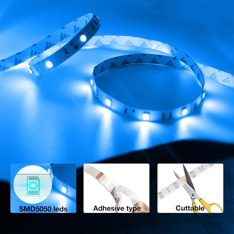 DAYBETTER Led Lights for Bedroom 100 ft, Led Strip Lights with Remote 44 Keys, 24 V Power Supply, Color Changing Led Light for Room Decor - Image 5