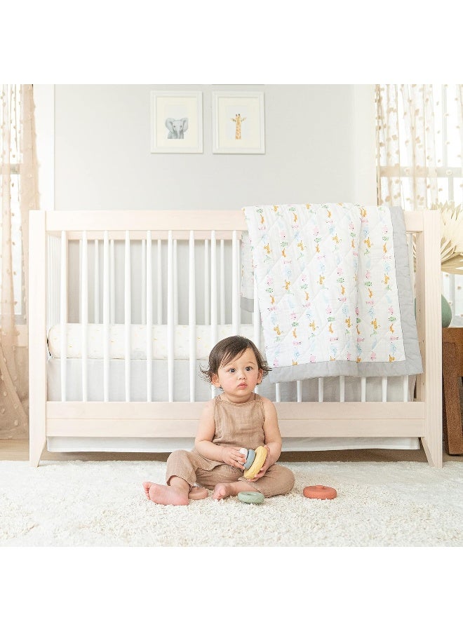 aden + anais Essentials Changing Pad Cover, 100% Cotton Muslin, Super Soft, Breathable, Tailored Snug Fit, Single, Solid Grey - Image 4